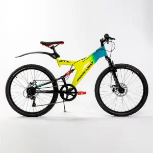 Bicicleta de Montaña Mercurio DS ZTX R24 Doble Suspensión Aqua/Amarilla