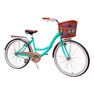 Bicicleta Urbana OneBike Lady R26 Canastilla Verde Turquesa 1V