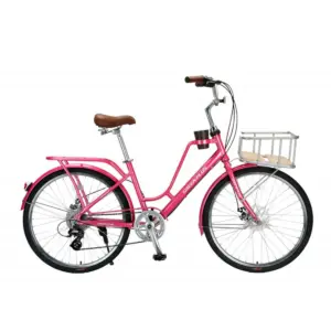 Bicicleta Urbana Green Plus City Bike R26 Disco Rosa
