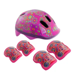 Casco Infantil BENOTTO Kit de Protección Ajustable 4 en 1 Rosa
